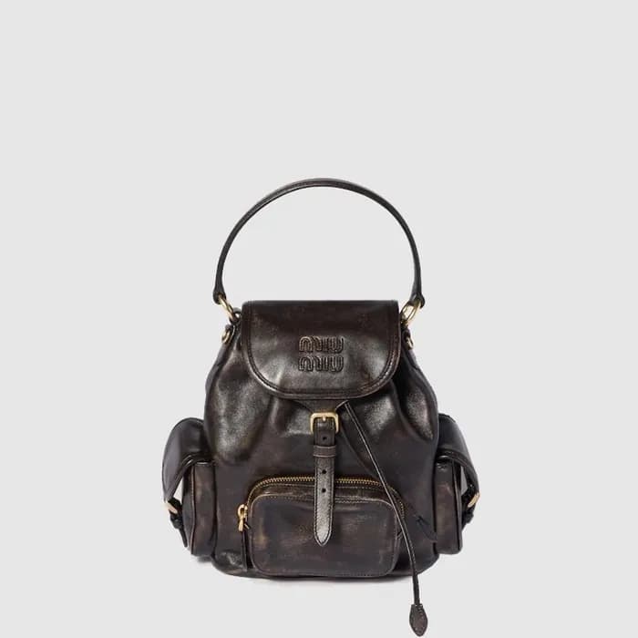 미우미우 여성 가죽 백팩 - MiuMiu Womens Leather Backpack - m… - 1