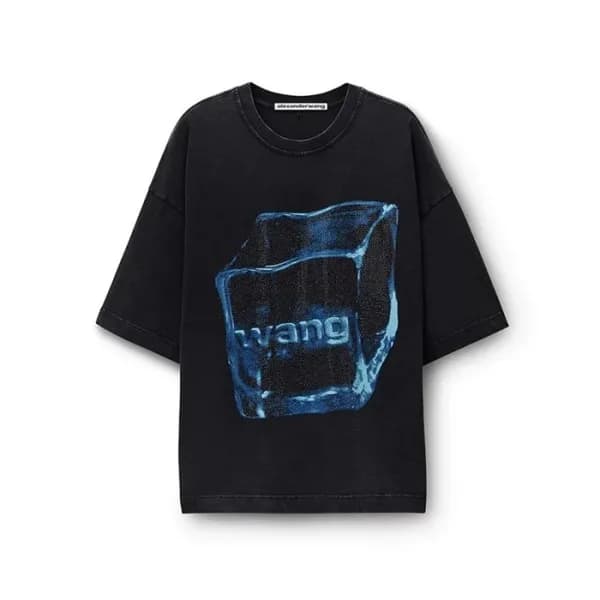 알렉산더왕 남성 라운드 반팔티 - Alexander wang Mens Round Tshir… - 1