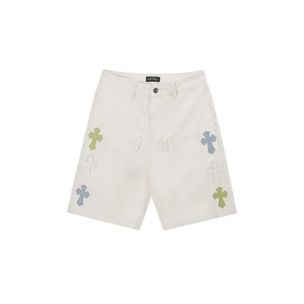 크롬하츠 남성 데님 쇼츠 - Chrom Hearts Mens Denim Shorts - c… - 1