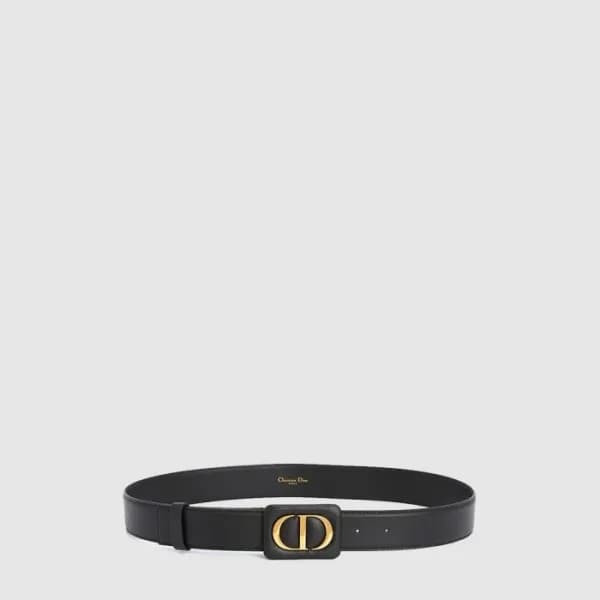 디올 남성 CD 로고 레더 벨트 - Dior Mens CD Logo Leather Belt… - 1