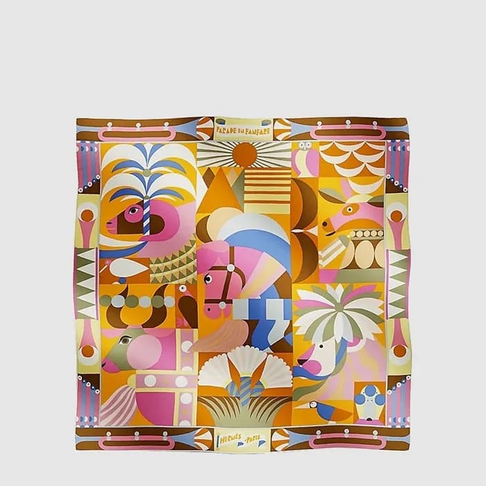 에르메스 여성 퍼레이드 앙 팡파르 스카프 - Hermes Womens Parade en Fanfare Scarf - acc8878x - 1