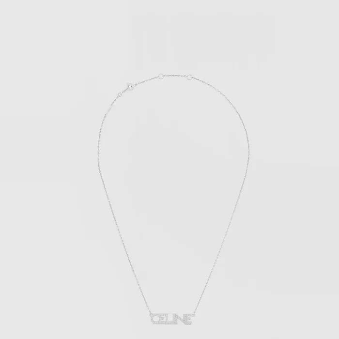 셀린느 여성 모노크롬 스트라스 네크리스 - Celine Womens Monochrome Strass Necklace - acc10617x - 1