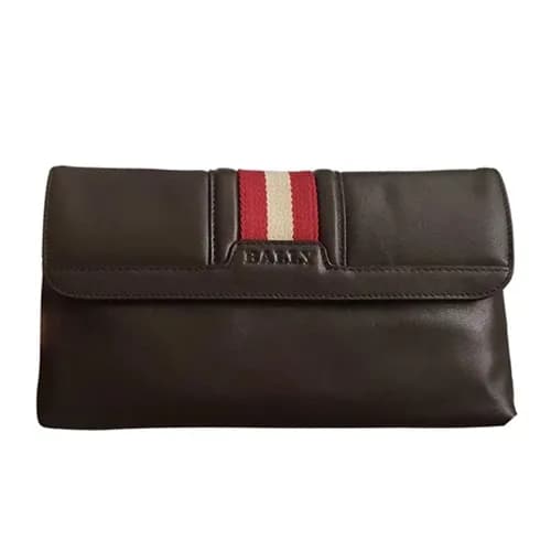 [발리] 브라운 수입가죽 남성용 클러치백 - ba0015b Bally Brown Leath… - 1