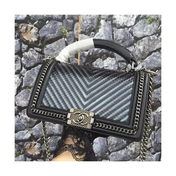 Chanel Leboy Leather Chain Tote Shoulder Bag ,25CM… - 1