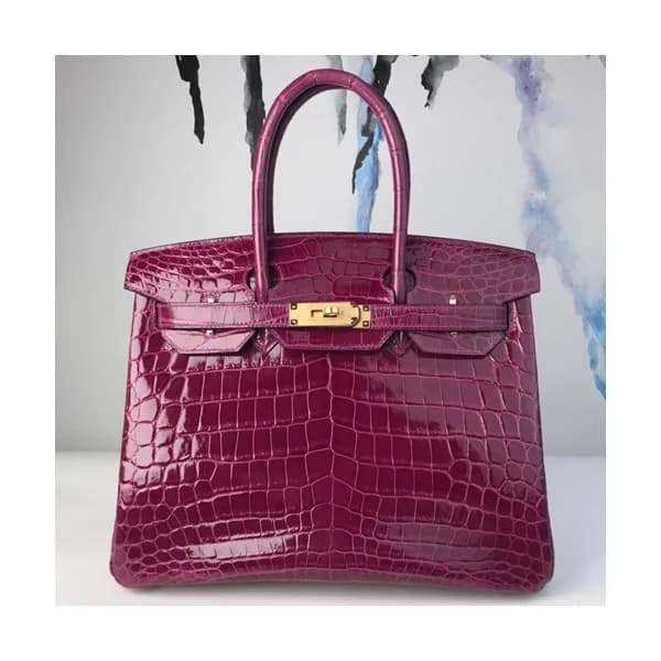 Hermes Birkin Crocodile Leather Tote Shoulder Bag … - 1