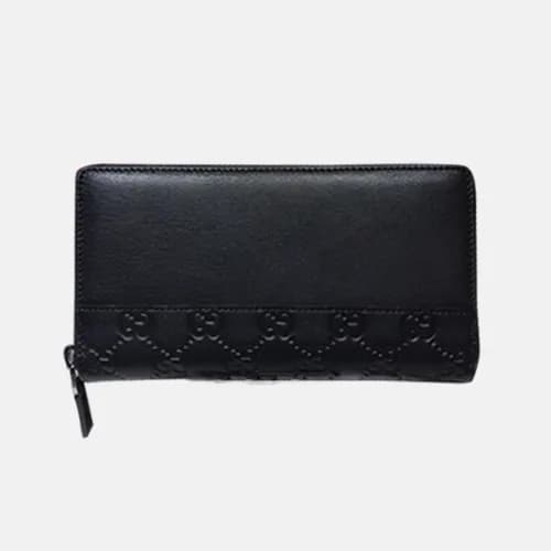 Gucci 2019 Mens Leather Zip Around Long Wallet 408… - 1