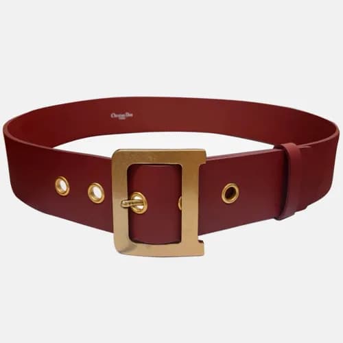 Christian Dior 2019 Mens "D" Logo Leather Belt - 크… - 1