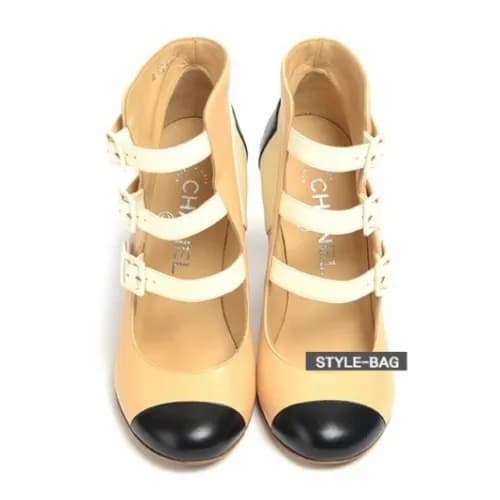 Chanel 2019 Women's Two-Tone Strap Pumps - 샤넬 … - 1
