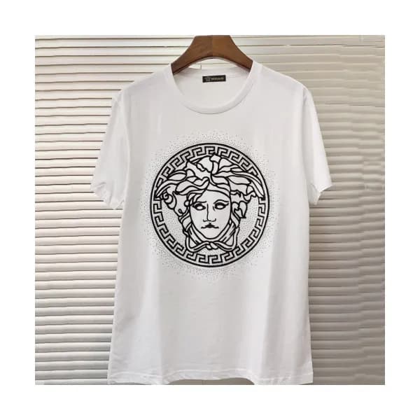 Versace 2019 Mens 3D Print Medusa Cotton Short Sle… - 1