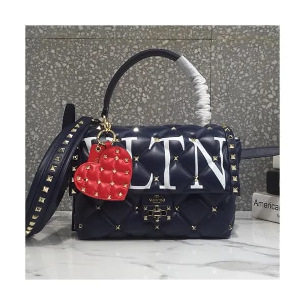 Valentino 2019 Leather Ruckstud Tote Shoudler Bag,… - 1