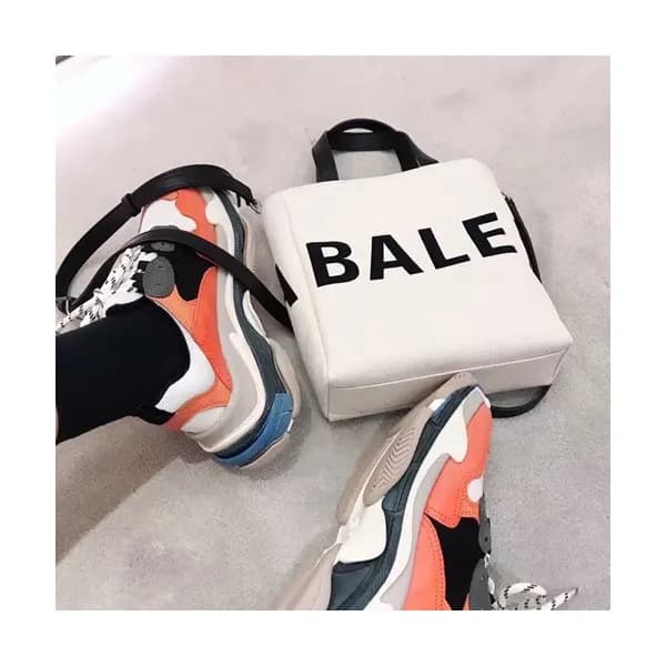 Balenciaga 2019 Canvas Tote Shoulder Shopper Bag,2… - 1