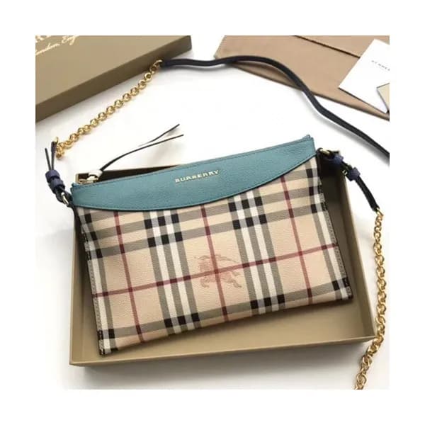 Burberry 2019 House Check Clutch Shoulder Cross Ba… - 1