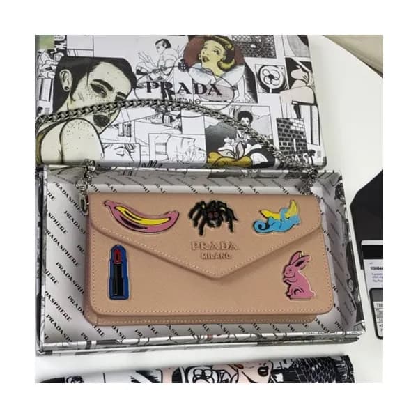 Prada 2019 Monochrome Saffiano Chain Shoulder Bag,… - 1