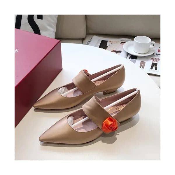 Roger Vivier 2019 Ladies Silk&Leather Flat Shoes -… - 1