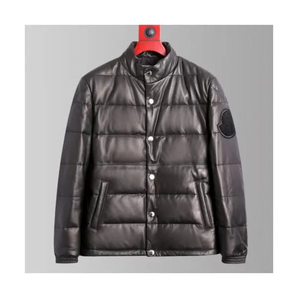 Moncler 2019 Womens Patch Logo Modern Leather Down… - 1
