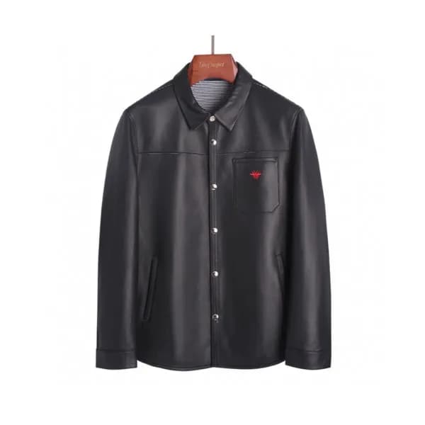 Dior 2019 Mens Logo Leather Jacket - 디올 2019 남성 레더… - 1