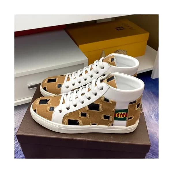 Gucci 2019 Mens Leather & Denim Sneakers - 구찌 2019… - 1