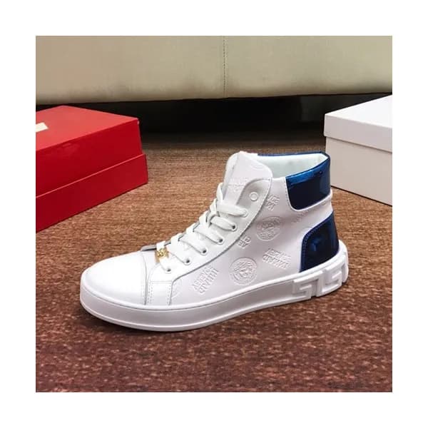 Versace 2019 Mens Leather Sneakers - 베르사체 2019 남성용… - 1