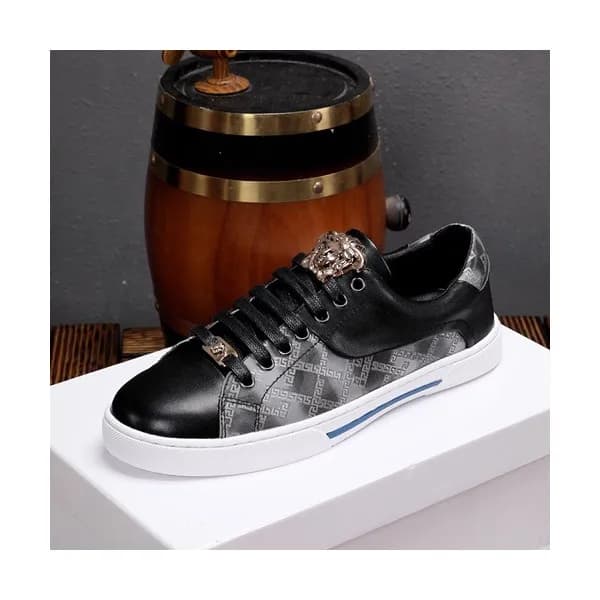 Versace 2019 Mens Leather Sneakers - 베르사체 2019 남성용… - 1