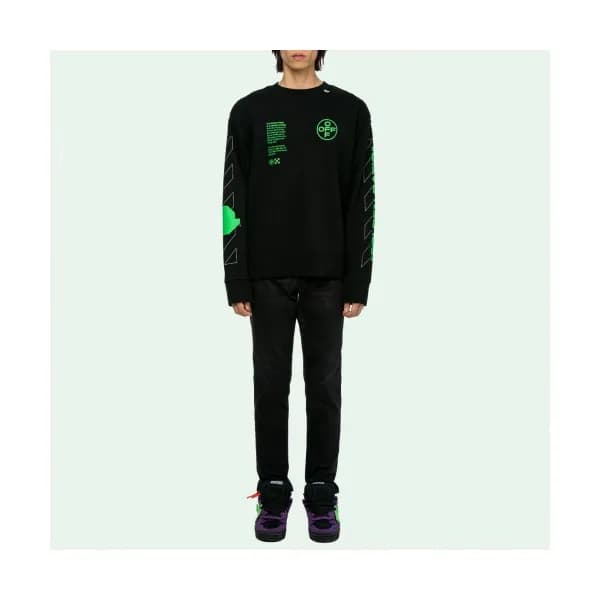 Off-white 2019 Mens Logo Cotton Man-to-man - 오프화이트… - 1