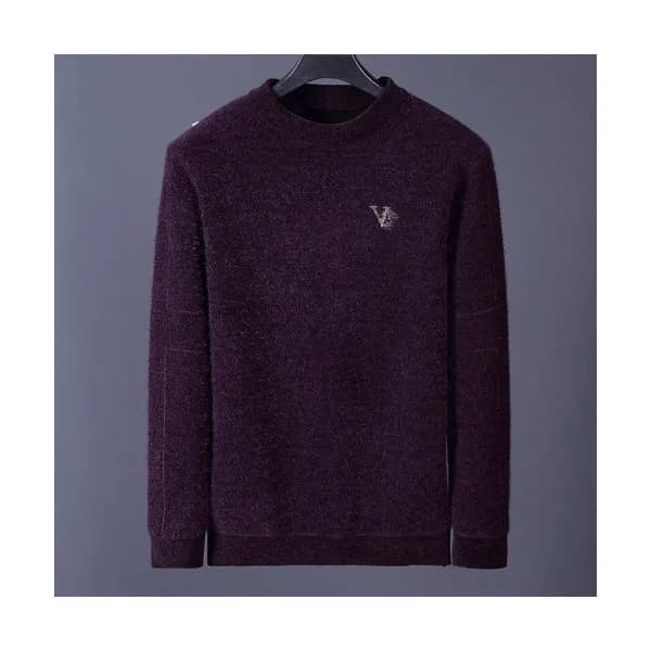Versace 2019 Mens Medusa Logo Crew-neck Wool Sweat… - 1