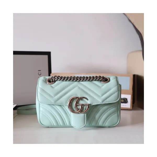 Gucci 2020 GG Marmont Matlase Women Shoulder Bag,2… - 1