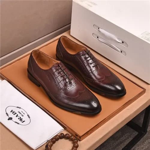 Prada 2020 Men's Leather Oxford Shoes - 프라다 2… - 1