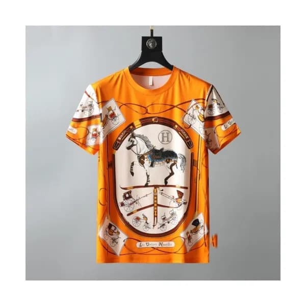 [에르메스]Hermes 2021 Mens Crew-neck Short Sleeved Tsh… - 1