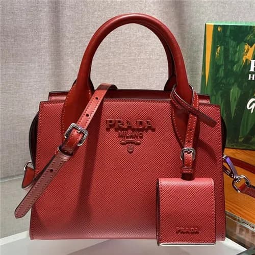 [프라다]Prada 2021 Monochrome Safiano Leather Tote Sh… - 1