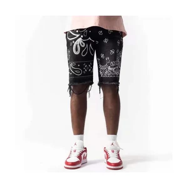 Amiri 2021 Mens Casual Denim Half Pants Black - 아미… - 1