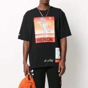 Heron Preston Mens Printing Crew neck Short Sleev…