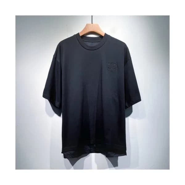 Loewe Mm/Wm Smile Short Sleeved Tshirts Black - 로… - 1