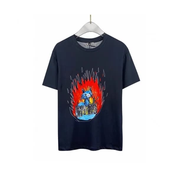 Miumiu Mens Cotton Tshirt - 미우미우 남성 코튼 반팔티 - miu21… - 1