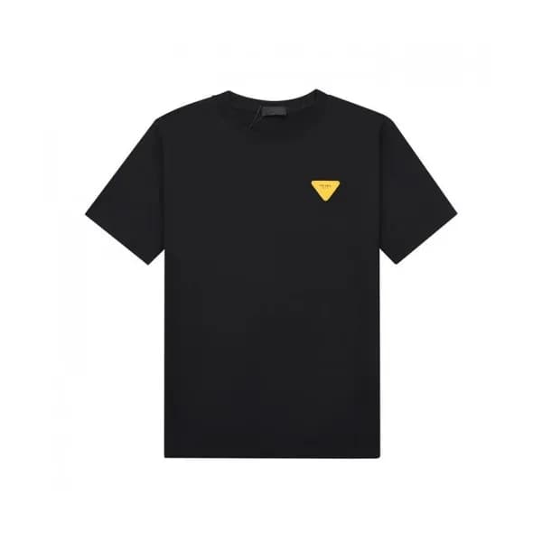 Prada Mm/Wm Basic Logo Short Sleeved Tshirts Bla… - 1