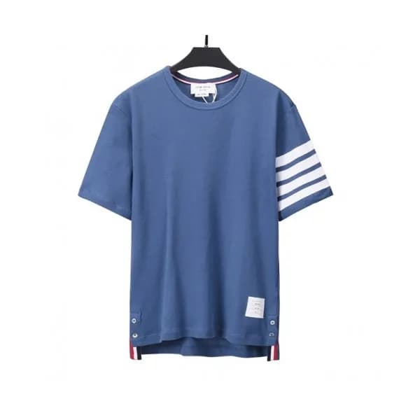 Thom Browne Mens Casual Short Sleeved Tshirts Blu… - 1