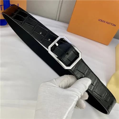 Louis Vuitton 2021 Men's Leather Belt,3.5cm,LO… - 1