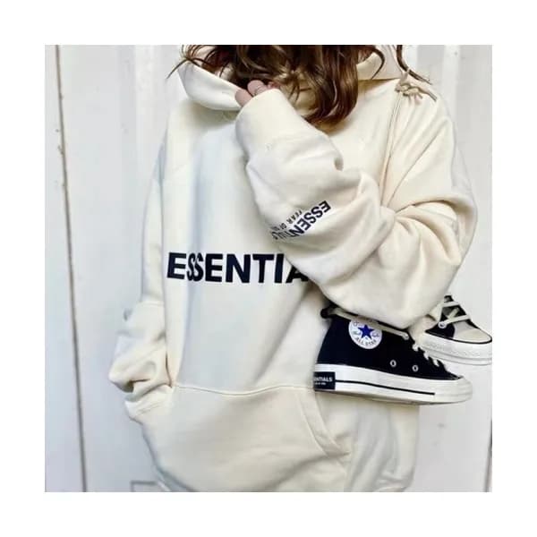 Fear of god Mm/Wm Logo Oversize Cotton Hoodie Ivo… - 1