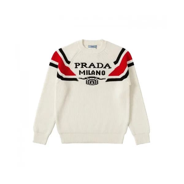 Prada Mm/Wm Crew-neck Sweaters Ivory - 프라다 2021 남… - 1