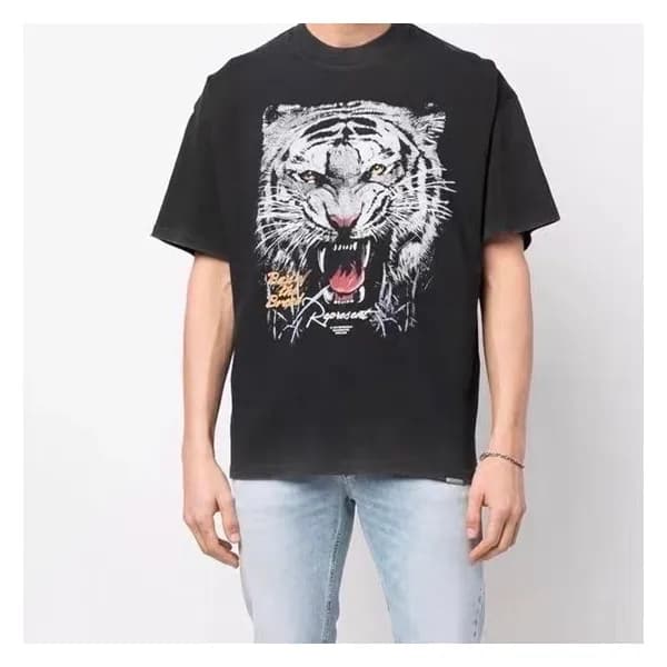 리프리젠트 남성 블랙 크루넥 반팔티 - Mens Black Tshirts - rep0043… - 1