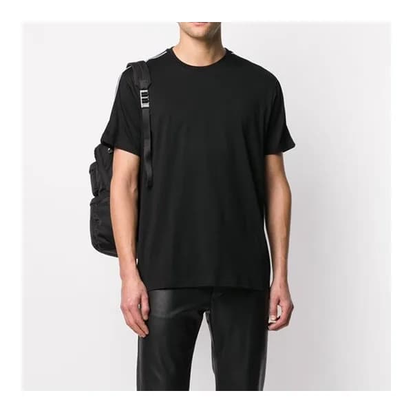 지방시 남성 크루넥 블랙 반팔티 - Mens Black Tshirts - giv0668x - 1