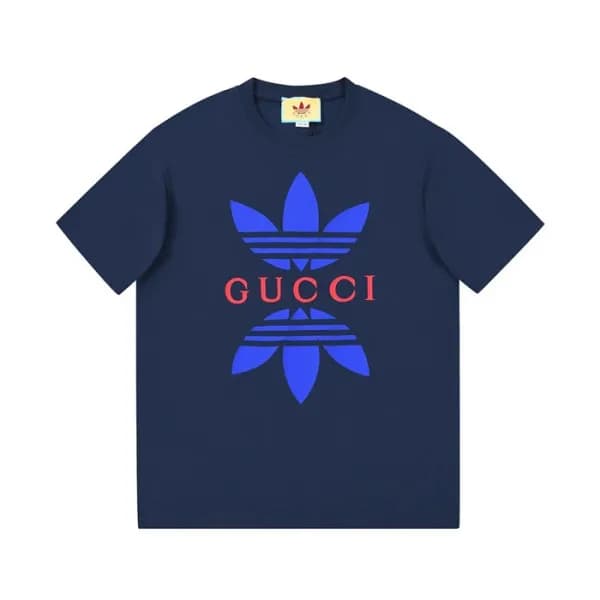 구찌 남/녀 크루넥 네이비 반팔티 - Unisex Navy Tshirts - guc0481… - 1