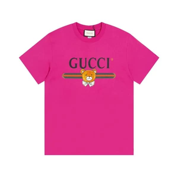 구찌 남/녀 핑크 크루넥 반팔티 - Unisex Pink Tshirts - guc04869… - 1