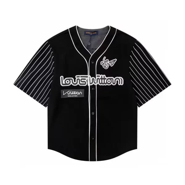 2023 루이비통 남성 블랙 크루넥 반팔티 - Mens Black Tshirts - lou… - 1