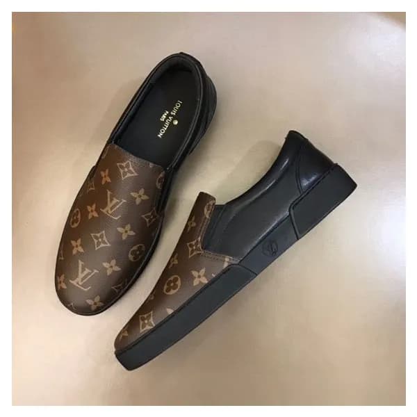 루이비통 남성 모노그램 브라운 로퍼 - Mens Brown Loafer - lou04968… - 1