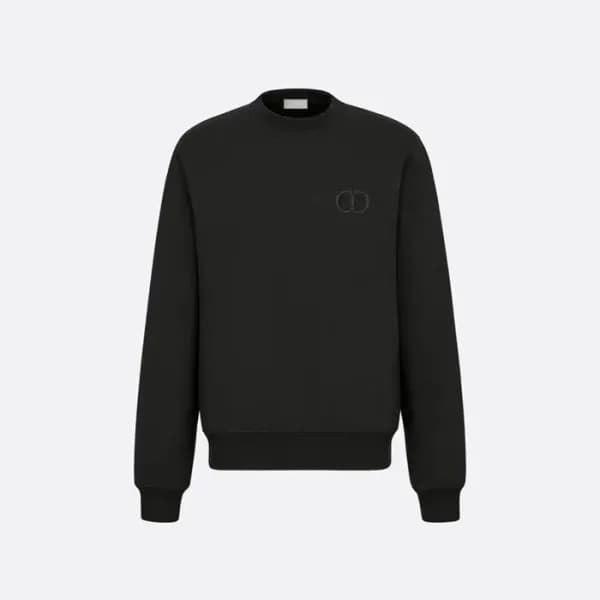 디올 남성 클래식 블랙 맨투맨 - Mens Black Tshirts - dio01996x - 1