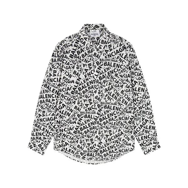 발렌시아가 트렌디 남성 블랙 셔츠 - Balenciaga Mens Black Tshirts… - 1