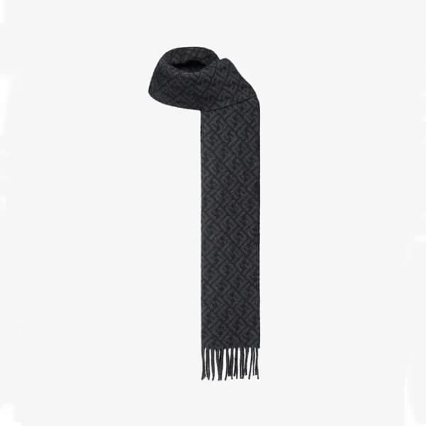 펜디 남/녀 블랙 머플러 - Fendi Unisex Black Muffler - fe17x - 1
