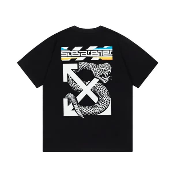 오프화이트 남/녀 모던 블랙 반팔티 - Off white Unisex Black Tshir… - 1