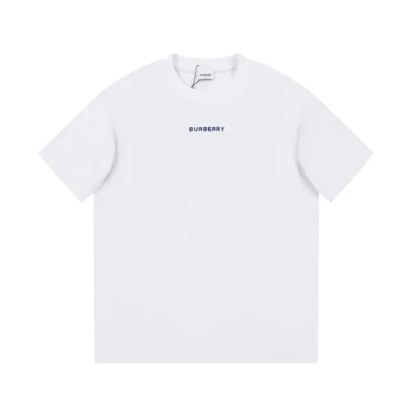 버버리 남성 화이트 크루넥 반팔티 - Burberry Mens White Short Sle… - 1