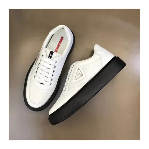 프라다 남성 화이트 스니커즈 - Prada Mens White Sneakers - pr42… - 1